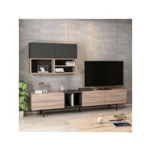 Parete attrezzata Diany 195 rovere antracite