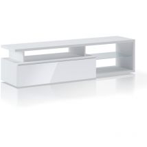 Oresteluchetta - Mobile porta tv effetto legno bianco cm. H.41 x L.160 x P.38/45