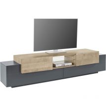 Web Furniture - Mobile Porta Tv Moderno 220x40/45x51cm - zenith - Colore: Antracite