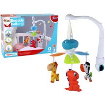 Mobile pour berceau à piles avec sons, bleu, 3 peluches