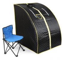 Mobile Sauna Box Portatile a Vapore spa a Casa Famiglia Telecomando Dimagrante snellente Effetto Spa- nero 753525cm