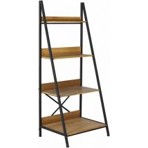Homeness - Mobile scaffale da interno in nobilitato bilaminato e metallo a 4 ripiani Linea Classic Step
