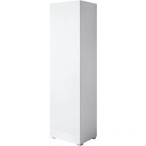 Mobile Soggiorno con Piedini 2cm Vetrina Salotto Moderno Vetrinetta pensile 40x167x28 Modello Luke V4 Bianco lucido