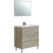 Arkitmobel - kit mobile bagno dakota 3 cassetti 80 alaska s/lav