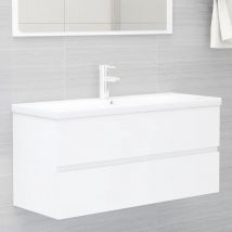 Bonnevie - Mobile Sottolavabo - Armadietto Mobili per lavabo Bianco 100x38,5x45 cm in Truciolato