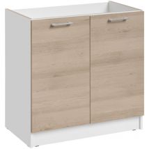 Mobile sottolavello Eco Quercia Naturale a 2 ante l 80 cm