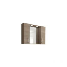 Mobile specchiera da bagno mod 960 con 2 ante e illuminazione cm 77x57x15 colore: grigio cenere