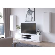 Akord - Mobile tv Bianco 240 cm 4 ante 240x40x140 cm
