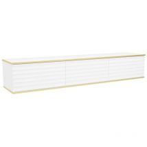 Pascal Morabito - Mobile tv sospeso con 3 ante in mdf Bianco e Dorato - alesar di