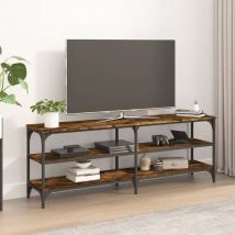 Maison Chic - Mobile TV,Mobile Porta tv Salotto,Tavolino tv Rovere Fumo 140x30x50 cm in Legno Multistrato MCWN597955 BonneVie