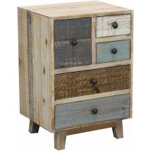 Defibrico - Mobiletto con 5 cassetti in legno colorato 45x35xH64 cm winston