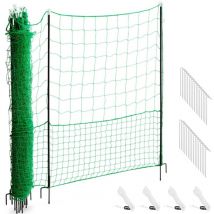 Mobiler Hühnerzaun Geflügelzaun Geflügelnetz Hühnernetz 25 m 125 cm Weidezaun