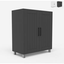 Ahd Amazing Home Design - Mobiler Unterschrank Schrank 2 Türen 2 Regale modern Biston - Grau