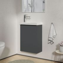 Bernstein - Mobiletto con lavabo lavoa 40 cm - colore selezionabile Matt anthracite (en), Nero opaco