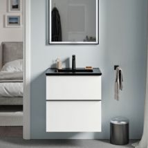 Mobiletto con lavabo lavoa 60 cm - colore selezionabile bianco opaco, Nero opaco, Cromo