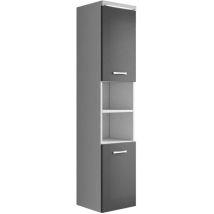 Badplaats - Mobiletto Del Bagno Paso 35 X 35 X 160 Cm Bianco Con Grigio - Mobiletto