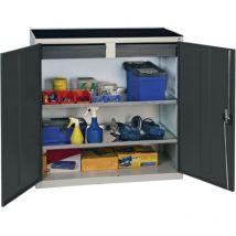 Stumpf - Armadio portautensili / laterale H1000xL1000xP500mm 2 cassetti ... 2BD grigio / blu