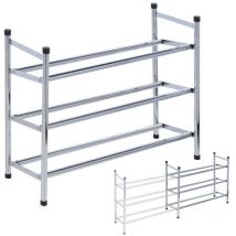 Mobiletto Scarpiera estensibile da 61 a 115 cm 3 Ripiani 50 x 115 x 23 cm