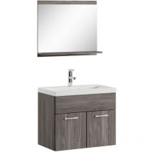 Badplaats - Mobile da bagno Montreal 02 60cm Rovere Grigio - armadio mobiletto lavabo