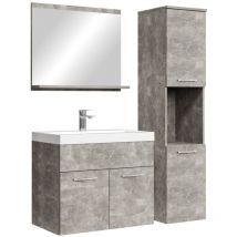 Badplaats - Mobile da bagno Montreal 60cm Grigio Cemento - armadio mobiletto lavabo