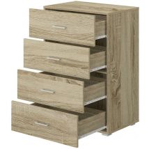 Schubladeneinheit 4 schubladen 60x41x87h cm eiche - King Home