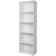 King Home Five-shelf Bookcase 60x30x195 Cm Weiß