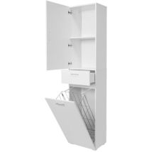 King Home - Armadio 1anta+1cassetto C/cestello Portabiancheria 45x32x195h Cm