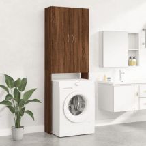 Bonnevie - Mobili lavatrice Armadietto - Mobili bagno Rovere Marrone 64x25,5x190 cm
