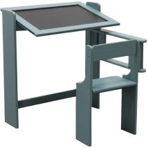 Mueblear - mobili Scrivania pieghevole in ardesia di 67x68x55 cm di colore verde - Verde