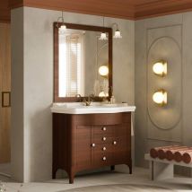 Kiamami Valentina - Mobilien Badezimmer Arte Povera 115Cm Farbe Nussbaum Toscana