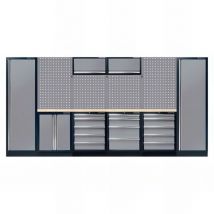 King Tony - Mobilier d'atelier complet gris - 19 pièces - 3 930 x 2 000 x 460 mm