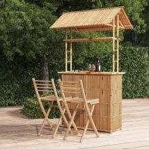 Furniture Limited - Mobilier de bar 3 pcs Bambou