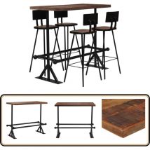 Mobilier de bar 5 pcs Bois de récupération massif - Meuble De Bar - Set De Bar - Ensemble De Bar - Salon Industriel - Décoration Industrielle