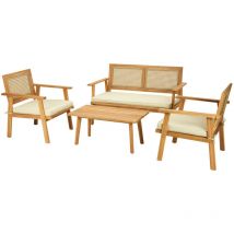 Mobilier1 - Mobilier de jardin Richardson 123 , 0x0x0cm, Tapisserie, Bois