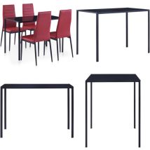 Vidaxl - Mobilier de salle à manger 5 pcs Rouge bordeaux - Ensemble De Table à Manger - Table Et Chaises - Mobilier De Salle à Manger - Décoration