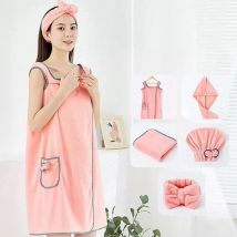 Rapanda - Mobilier d'intérieur Linge de maison Linge de bain Serviette de bain (5060),Ensemble de serviettes de bain enveloppées, 5 pièces, bonnet de