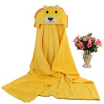Mobilier d'intérieur Linge de maison Linge de lit bébé Couverture bébé (4815),Couverture en flanelle pour bébé, Lion jaune, tête d'animal en peluche,