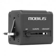 MOBILIS Mobilis Worldwide Travel Adapter - Adaptateur secteur - 500 mA - 2 connecteurs (001243)