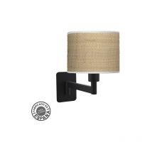 Fabrilamp - Wandleuchte fashion klappbar 1xe14 schwarz/hellbraun 26x17x28 cm