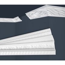 Modanature in stucco bianche, eps Styropor form-fitting, pacchetti economici Marbet Series-B: B-14 / 55x55mm, 40 metri / 20 strisce