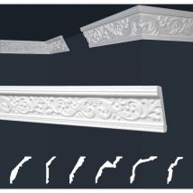 Modanature in stucco bianche, eps Styropor form-fitting, pacchetti economici Marbet Series-B: B-18 / 41x66 mm, 2 metri / 1 modanatura