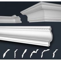 Modanature in stucco bianche, eps Styropor form-fitting, pacchetti economici Marbet Series-B: B-32 / 103x103 mm, 2 metri / 1 modanatura