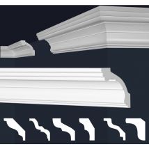 Cornici in xps Polistirolo Bianco per Soffitto e Pareti, Modelli di Cornici E-Cornici: 2 metri / 1 modanatura, E-38 / 63x63mm (de) - Marbet Design