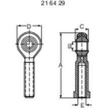 Acciaio Testa sferica con filettatura interna M8 1 pz. - Modelcraft