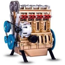 Ugreat - Modèle de moteur de bureau, 4 cylindres - Kit de construction de moteur de voiture pour adulte - Mini modèle de moteur à faire soi-même