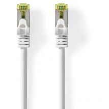 Modèle du produit : Câble réseau CAT7 s/ftp RJ45 Male RJ45 Male 5.00 m Snagless Rond lszh Blanc Boîte