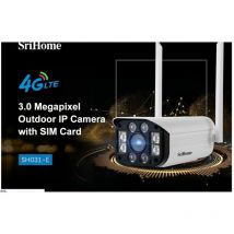 Srihome - Telecamera 4G ip SH031-E: sorveglianza sicura e affidabile con video hd, audio in/out, sd card Onvif P2P.