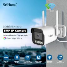 Telecamera Wifi Srihome Sh035-s Con Infrarossi Luminosi Per Sorveglianza Hd A 5.0 Mp Con Audio E Supporto Microsd'