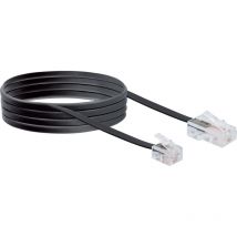 Schwaiger Modem Anschlusskabel TAL6631 533 RJ45 RJ11 schwarz, 3,0m, 1x RJ45 / 1x RJ11 TAE-Anschlusskabel