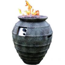 Gasfeuerstelle 'Katla' in Keramik-Optik braun - Modeno